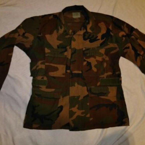 szMEDIUM/SHORT US MILITARY BDU AIRCREW CAMO WOODLAND CLASS 1 COAT MG 349